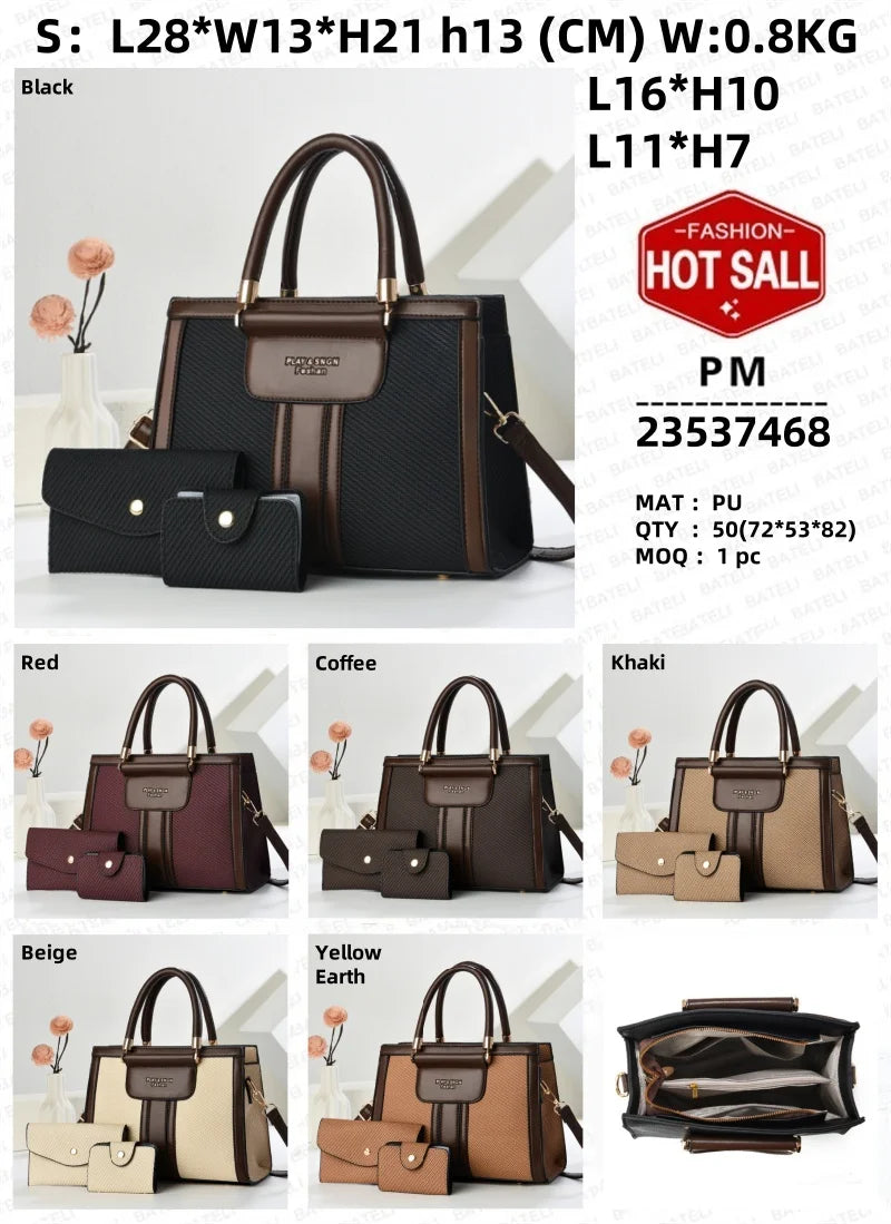 Customized Factory Casual Tote Women's Wallet Handbag Saffiano Leather PU Chain Nylon Lining Low Price Designer Zipper Style