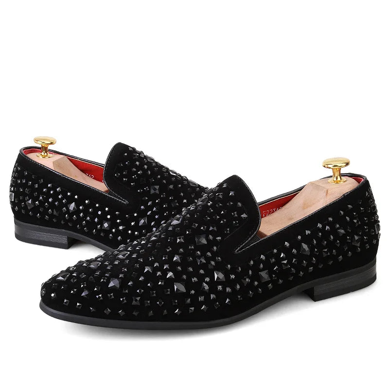 Diamond on the Upper Big Size 13 Wedding Wear Fashion Formal PU Leather Dress Shoes for Men