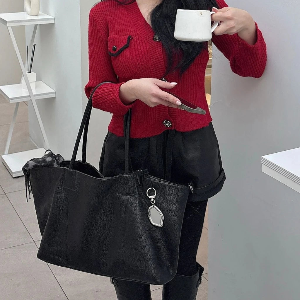 OEM Women's Genuine Leather Casual Tote Famous Brands Luxury Handbags Waterproof Zipper Closure up 1L Capacity Wholesale Design