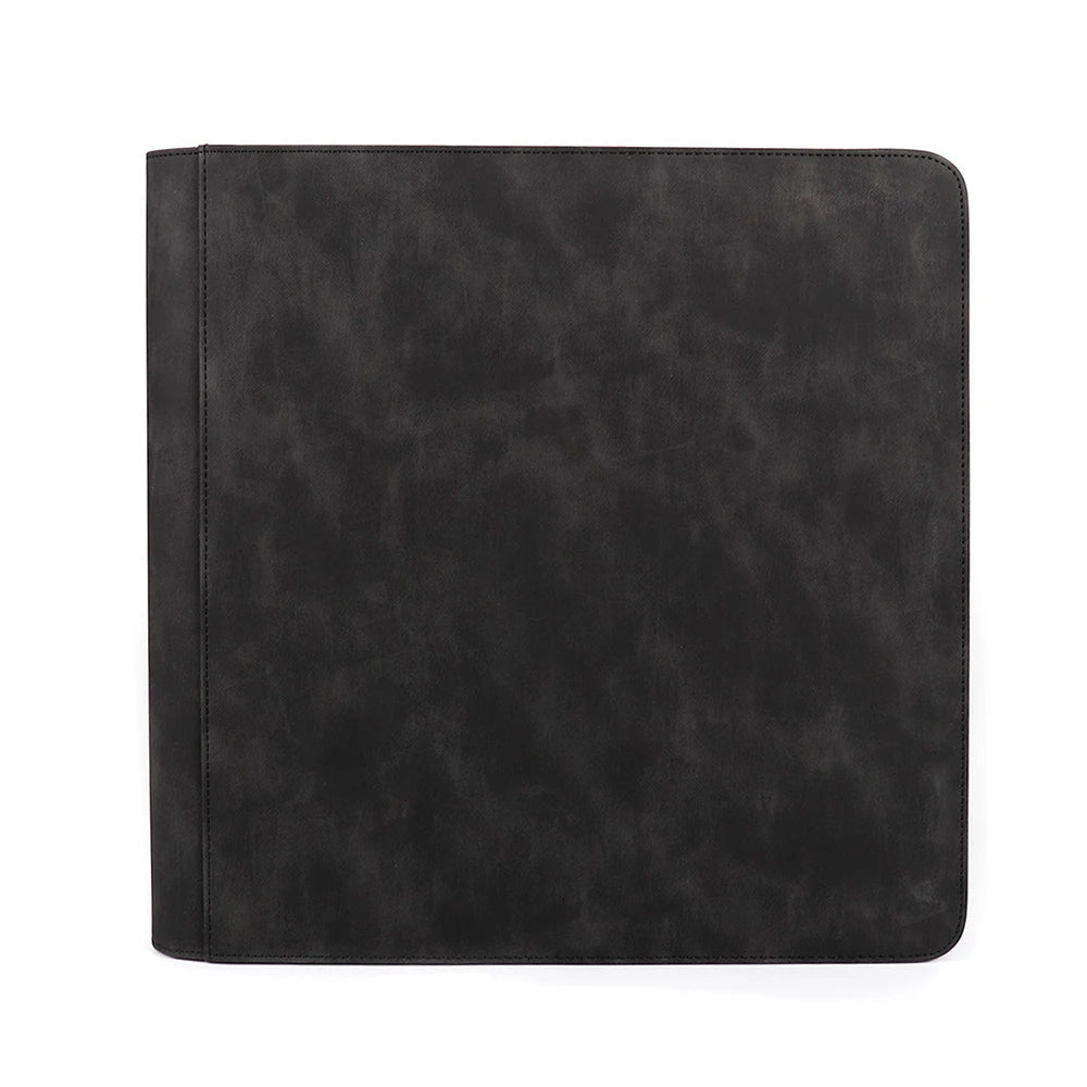 384 Pockets Leather RTS PU Leather Trading Toploader Binder Album, 12 Pockets Premium Top Loader Card Binder