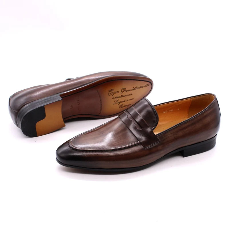 Branded Formal Loafers Shoes Genuine Leather for Men Low Price