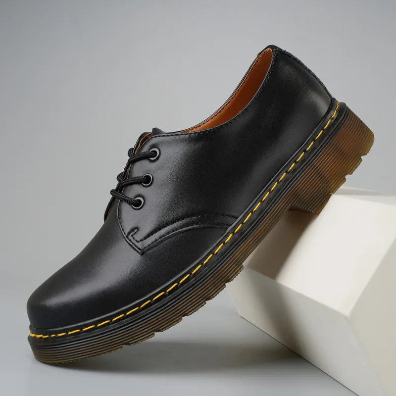 High Quality Genuine Leather Oxford Lace-up Korean-style Dress Shoes Beef Tendon Durable Casual Business Party Walking Shoes Men