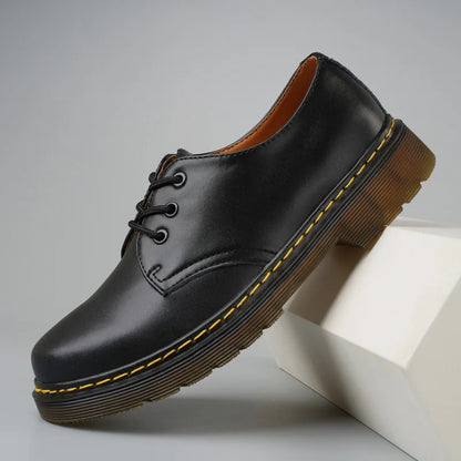 High Quality Genuine Leather Oxford Lace-up Korean-style Dress Shoes Beef Tendon Durable Casual Business Party Walking Shoes Men
