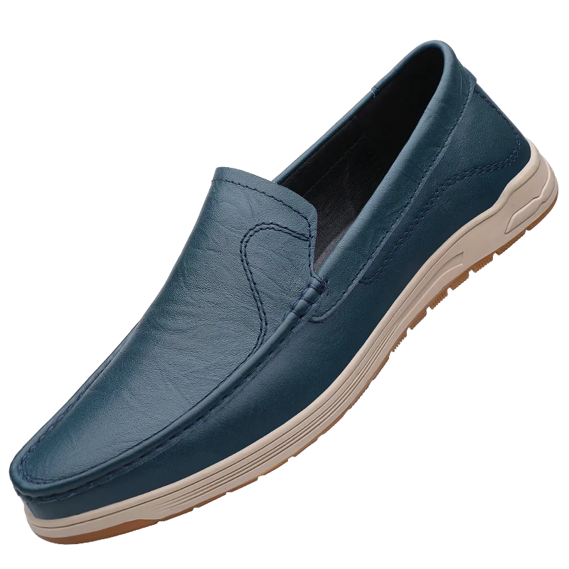Men's Loafers Flats Uniform Dress Oxford Shoes Low-top Slip on Driving Shoes Penny Loafer Genuine Leather Light-Weight Casual