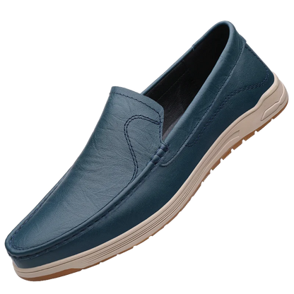 Men's Loafers Flats Uniform Dress Oxford Shoes Low-top Slip on Driving Shoes Penny Loafer Genuine Leather Light-Weight Casual