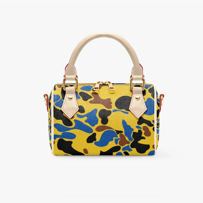 Women's Handbag Customized pink Camo Zipper Tote Bag PU Leather HandBag Cloud CamoPrinted Casual Travel Handle Crossbody Bag