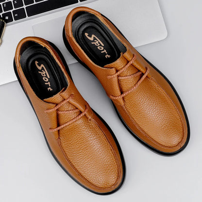 New Wholesale Oxford and Dress Shoes Flexible Business Casual Lace-up Men's Ankle Boots Top Cow Leather 37-45# High Quality