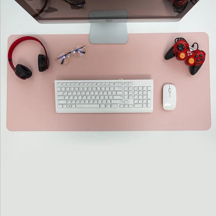 Anti-slip Mouse Pad Double-Sided Leather/Suede Gaming Mice Mat Desk 300*600mm Comfortable for Home Office Laptop PC MacBook
