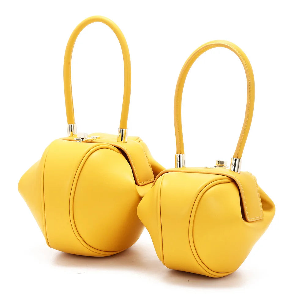 Luxury Ostrich Pattern Genuine Leather Handbag Women Large Capacity Dumpling Bag Designer Soft Cowhide Tote Sac a Main