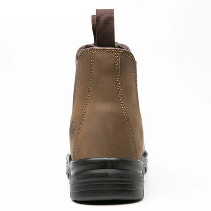 Slip on Steel Toe Fashion Water Resistant Breathable Leather Anti-smashing Anti-puncture Safety Shoes for Men Mining