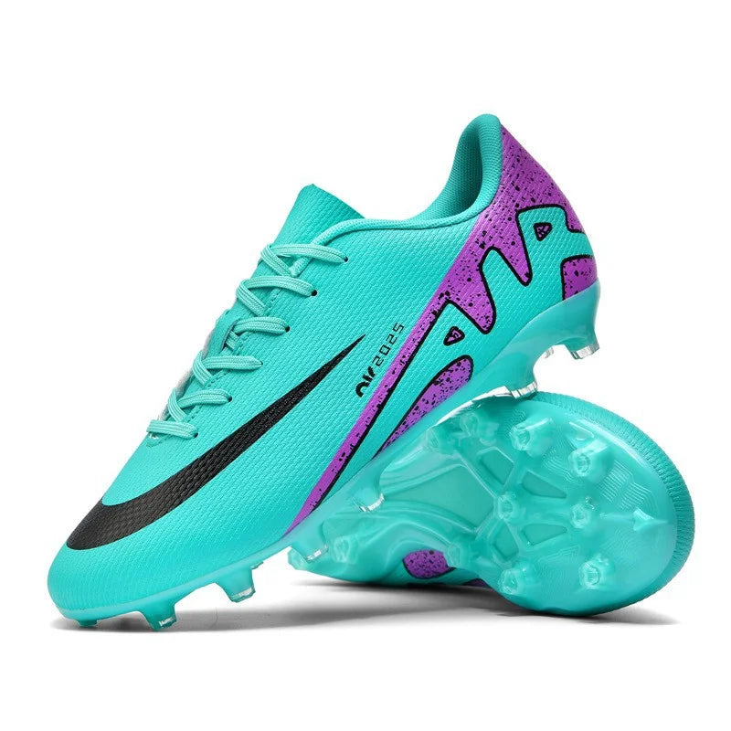 High Quality Football Socks Soccer Children's Unisex Anti-Slip Football Shoes with Synthetic Leather Upper for Grass Training