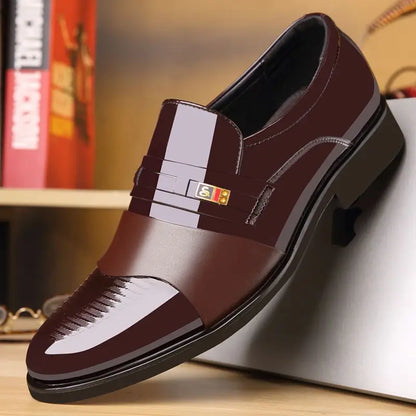 Men's Genuine Leather Lace-up Business Formal Shoes Comfort Wedding Shoes Autumn Black Casual Youth Versatile
