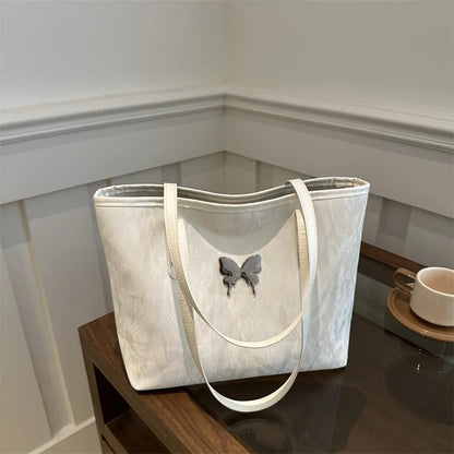 Large Capacity Tote Bag Women PU Leather Shoulder Handbag Ladies Casual Hand Bag Versatile Shopping Wholesale Custom Logo