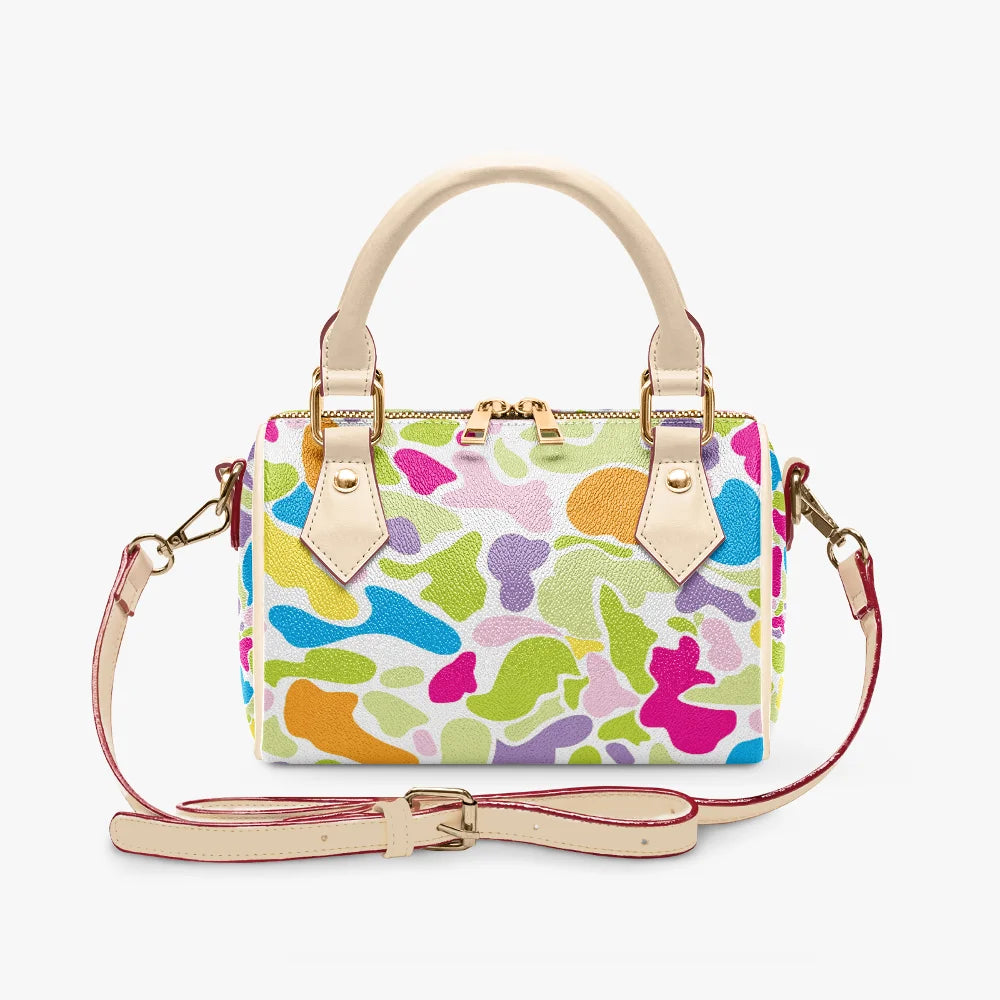 Women's Handbag Customized pink Camo Zipper Tote Bag PU Leather HandBag Cloud CamoPrinted Casual Travel Handle Crossbody Bag