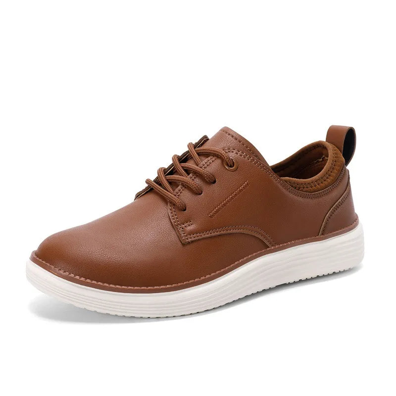 Large Size Artificial Leather Men's Shoes Business Casual Lace-up Oxford Wedding Shoes Lightweight Cushioning Dress Shoes All