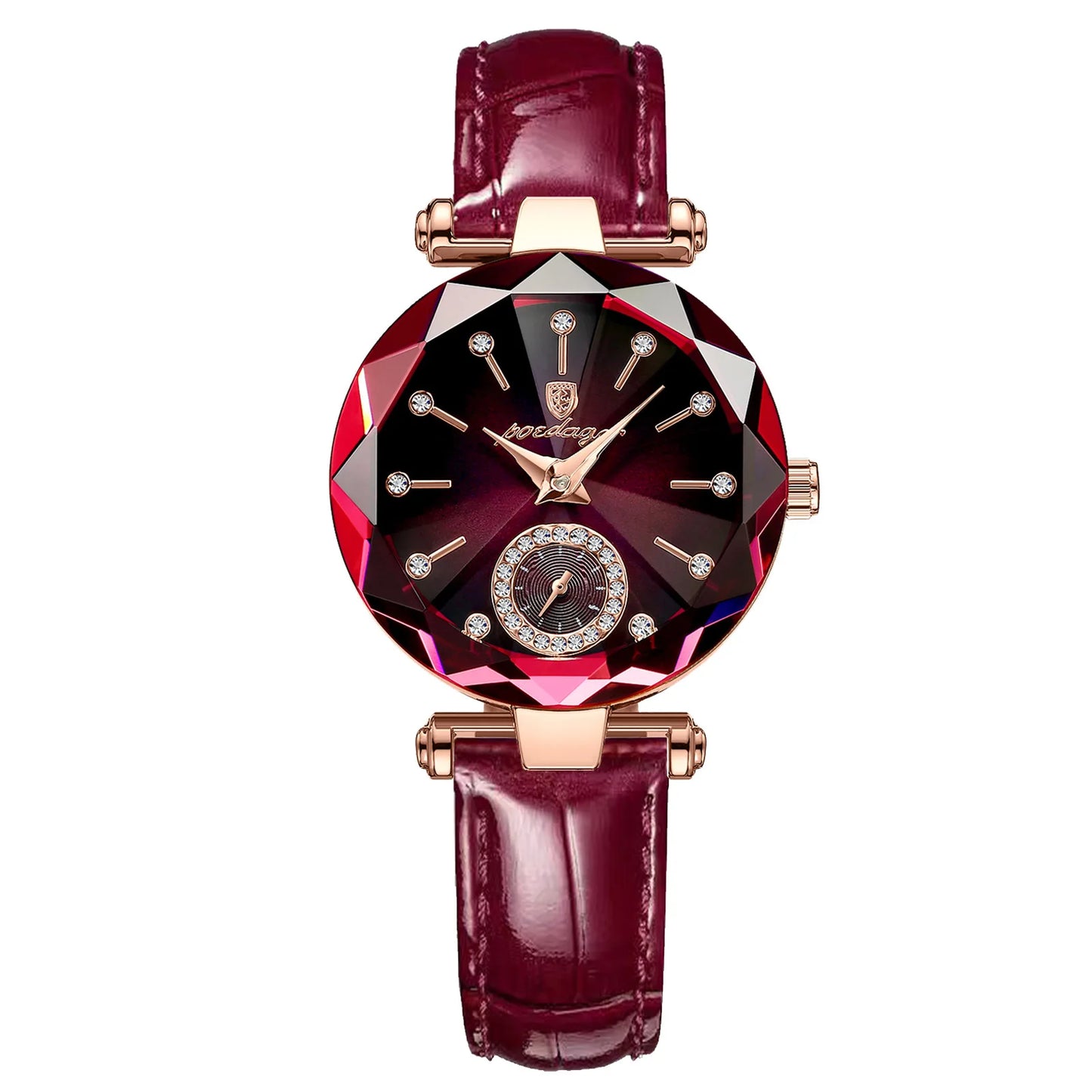 POEDAGAR 719 Leather Women's Quartz Wristwatch Fashion Vintage Business Luxury Waterproof  Watch for Women Ladies Montre Relojes