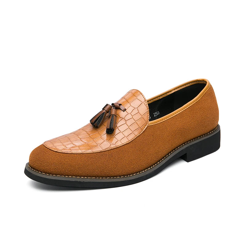 Men's Retro Designer Dress Shoes & Oxfords Genuine Leather Casual Pointed Toe Loafers Easy Wear Large Sizes with New Styles