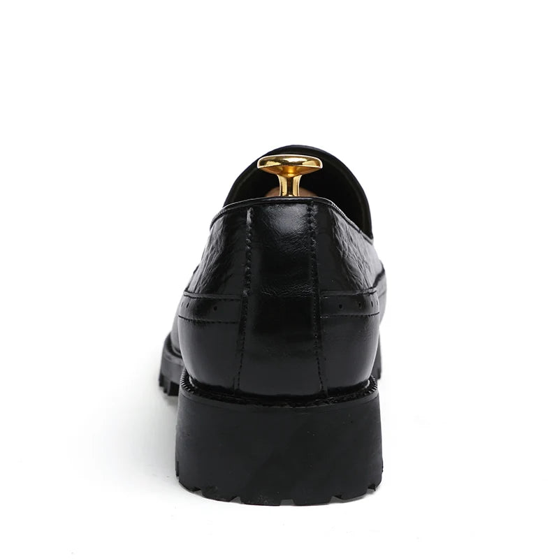 2021 New Arrivals Mens Oxford Loafers Slip-On Pointy Toe Business Casual Dress Formal Leather Shoes