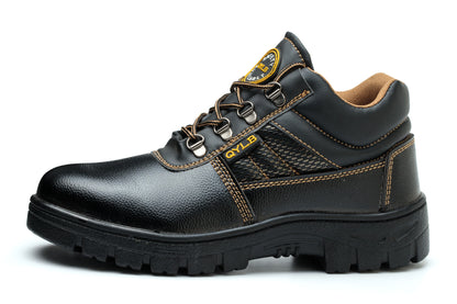 CHITED Leather Steel Toe Labor Shoes Anti-Smashing Anti-Piercing Protective Work Shoes Industrial Safety Shoes