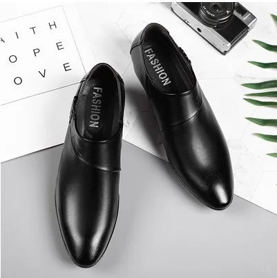 High-End Men Leather Shoes Men's Business Dress Shoes All-Match Casual Shoes Non-Slip Breathable Wedding Office Footwears