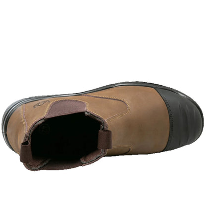 Slip on Steel Toe Fashion Water Resistant Breathable Leather Anti-smashing Anti-puncture Safety Shoes for Men Mining