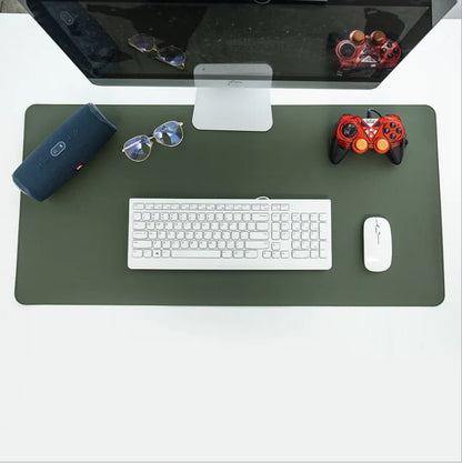 Anti-slip Mouse Pad Double-Sided Leather/Suede Gaming Mice Mat Desk 300*600mm Comfortable for Home Office Laptop PC MacBook