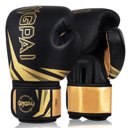 Professional Muay Thai MMA Sanda Training Gloves Daily Outdoor Waterproof PU Leather 6-16oz for Closure Non-Slip