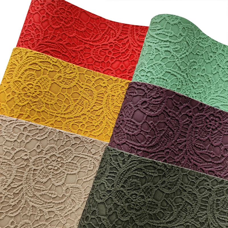 1.2mm High Quality Faux Leather Embossed Artificial Leather Embossed Imitation Leather Cotton Back Material