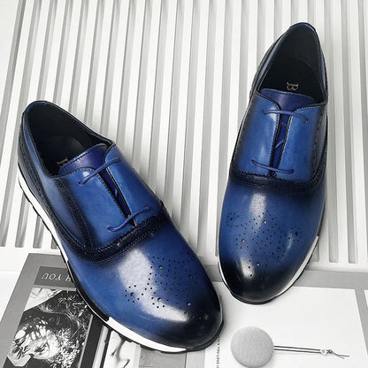 Men's Retro Style British Oxford Wedding Dress Shoes Comfortable Genuine Leather Business Formal for Autumn Season