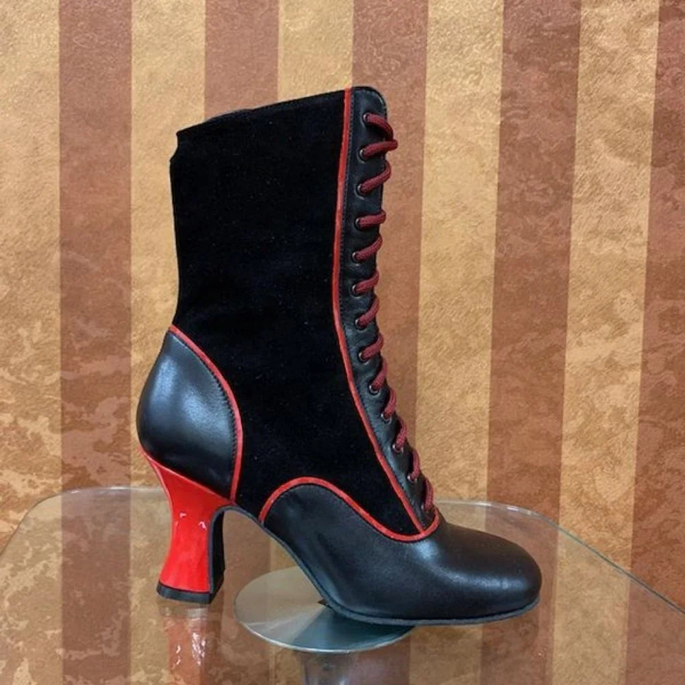 Robyn Hurder Customized Women's High Quality Dance Boots 2.8 Inch Thick  Heel Soft Leather Sole New Design Style All Stock Sizes
