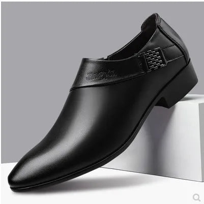High-End Men Leather Shoes Men's Business Dress Shoes All-Match Casual Shoes Non-Slip Breathable Wedding Office Footwears