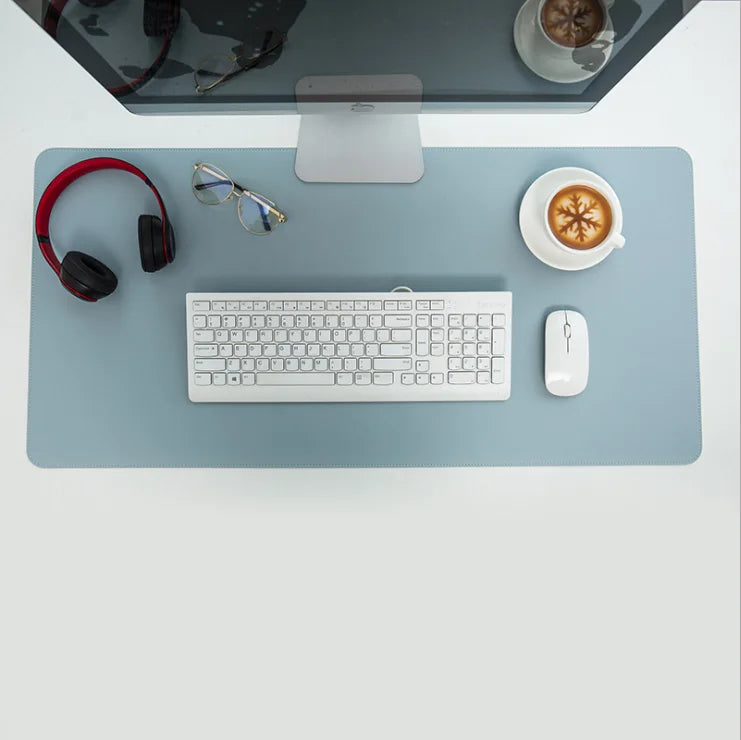 Anti-slip Mouse Pad Double-Sided Leather/Suede Gaming Mice Mat Desk 300*600mm Comfortable for Home Office Laptop PC MacBook