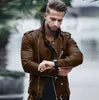 Liu Ming New Autumn Winter Mens Fashion PU Leather Plus Size Jacket Coats