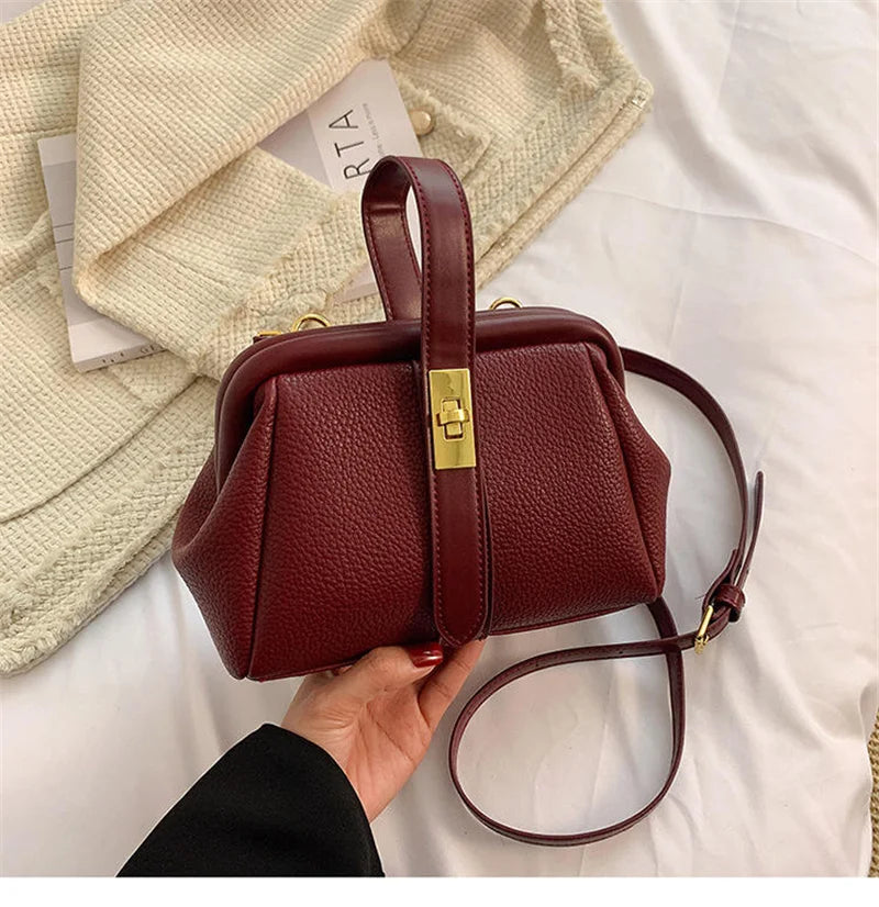 2026 New HK Fashion Simple Women's New Crossbody Mini Shoulder Bag PU Leather Handbag Mobile Phone Coin Purse Bag Small Square
