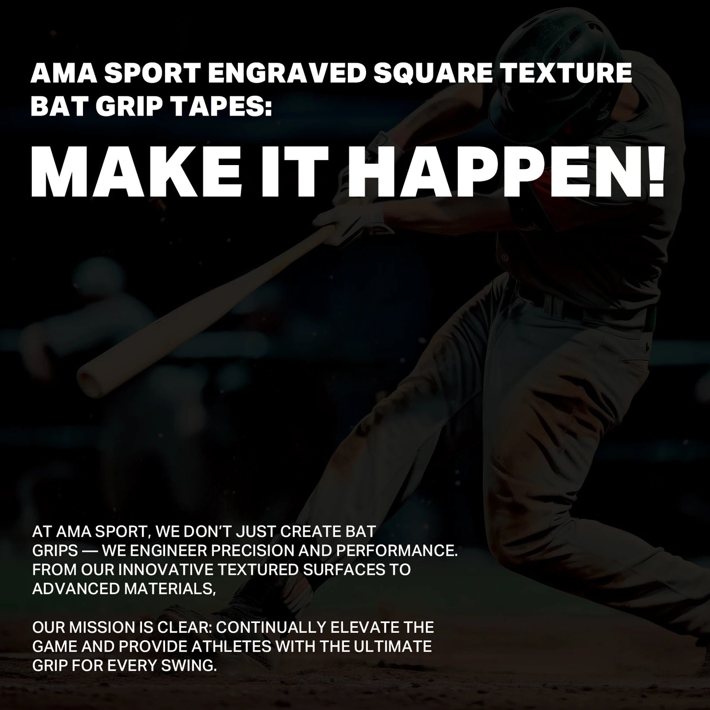 AMASPORT Custom Baseball Grip Bat Tape New Design with Professional & Soft Features Made From PU Leather & Custom Logo