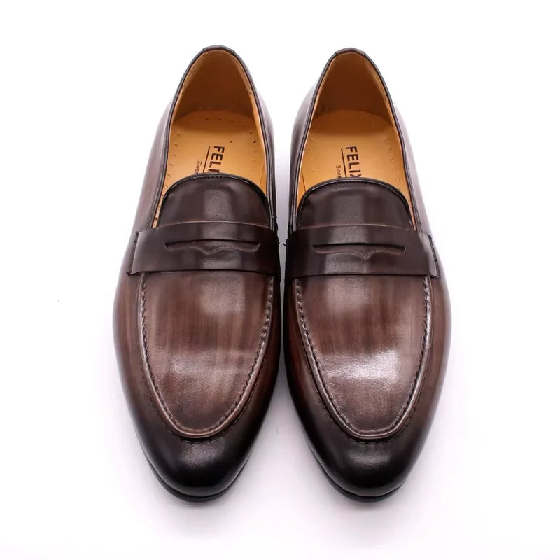 Branded Formal Loafers Shoes Genuine Leather for Men Low Price