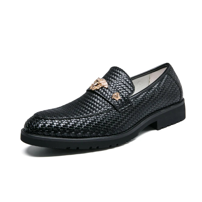 New Products 2025 British Men's Leather Dress Shoes Driving Casual Black Formal Shoes for Wedding Party