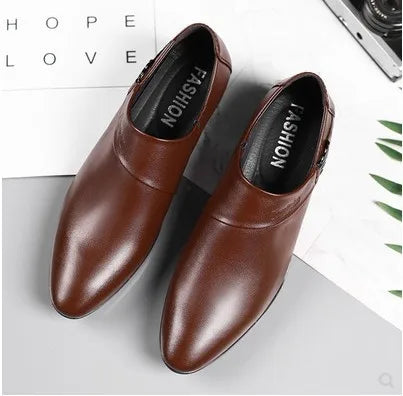 High-End Men Leather Shoes Men's Business Dress Shoes All-Match Casual Shoes Non-Slip Breathable Wedding Office Footwears