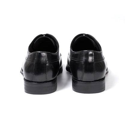 2026 High-End Handmade Men's Genuine Leather Lace-up Flat Dress Oxford Shoes Square Toe Casual Business Daily Use Wedding Spring