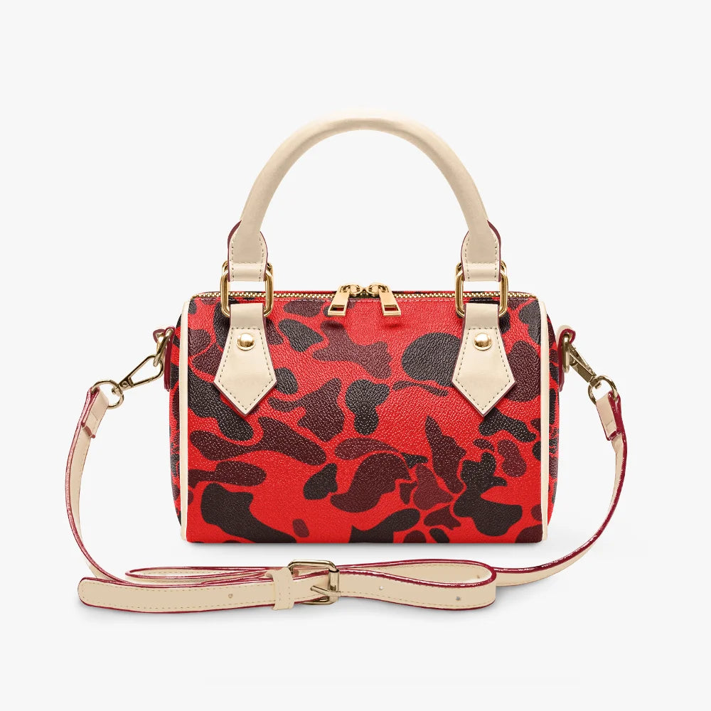 Women's Handbag Customized pink Camo Zipper Tote Bag PU Leather HandBag Cloud CamoPrinted Casual Travel Handle Crossbody Bag