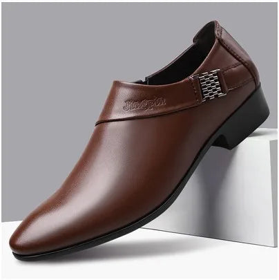 High-End Men Leather Shoes Men's Business Dress Shoes All-Match Casual Shoes Non-Slip Breathable Wedding Office Footwears