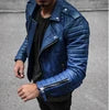 OEM Service Popular Selling Fashion Men Casual Leather Plus Size Jacket Solid Color Long Sleeve PU Brown Slim Coat