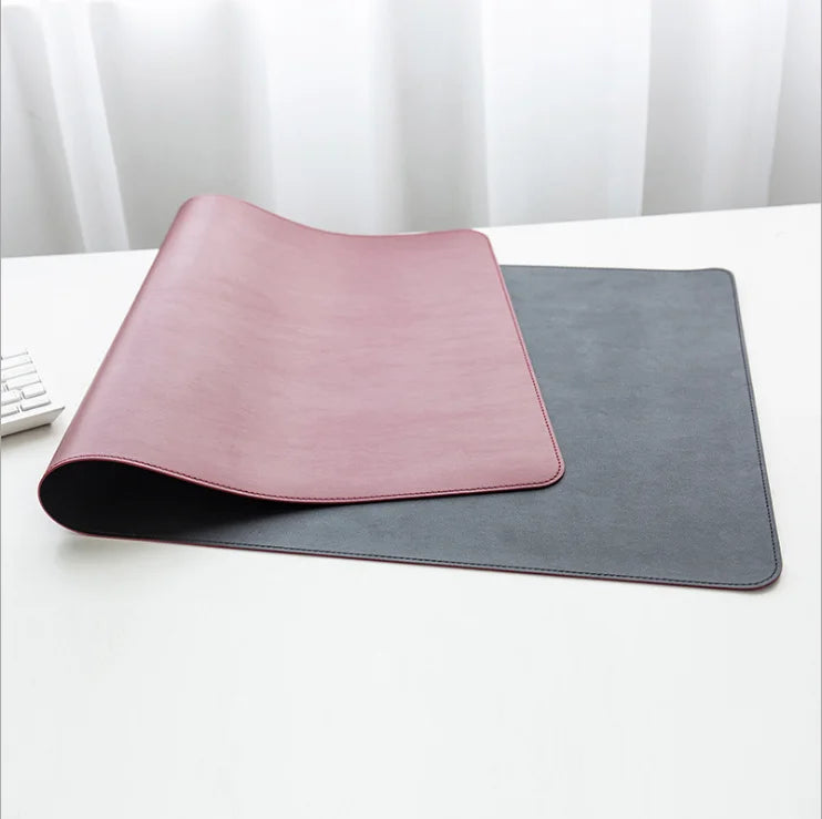 Anti-slip Mouse Pad Double-Sided Leather/Suede Gaming Mice Mat Desk 300*600mm Comfortable for Home Office Laptop PC MacBook
