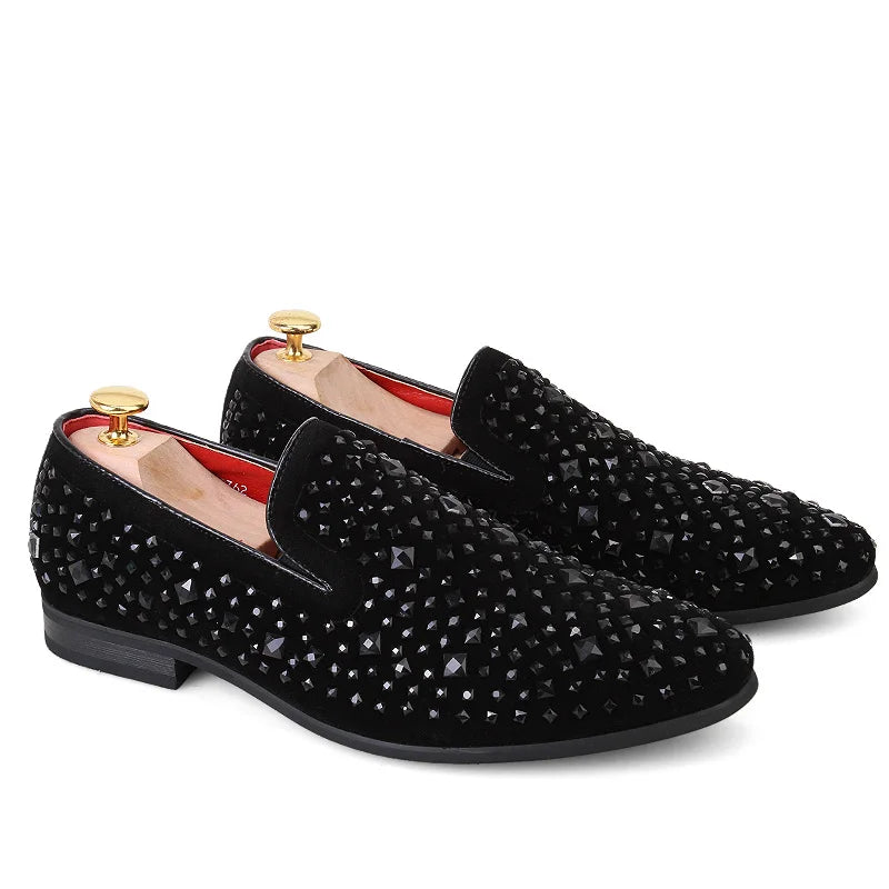 Diamond on the Upper Big Size 13 Wedding Wear Fashion Formal PU Leather Dress Shoes for Men