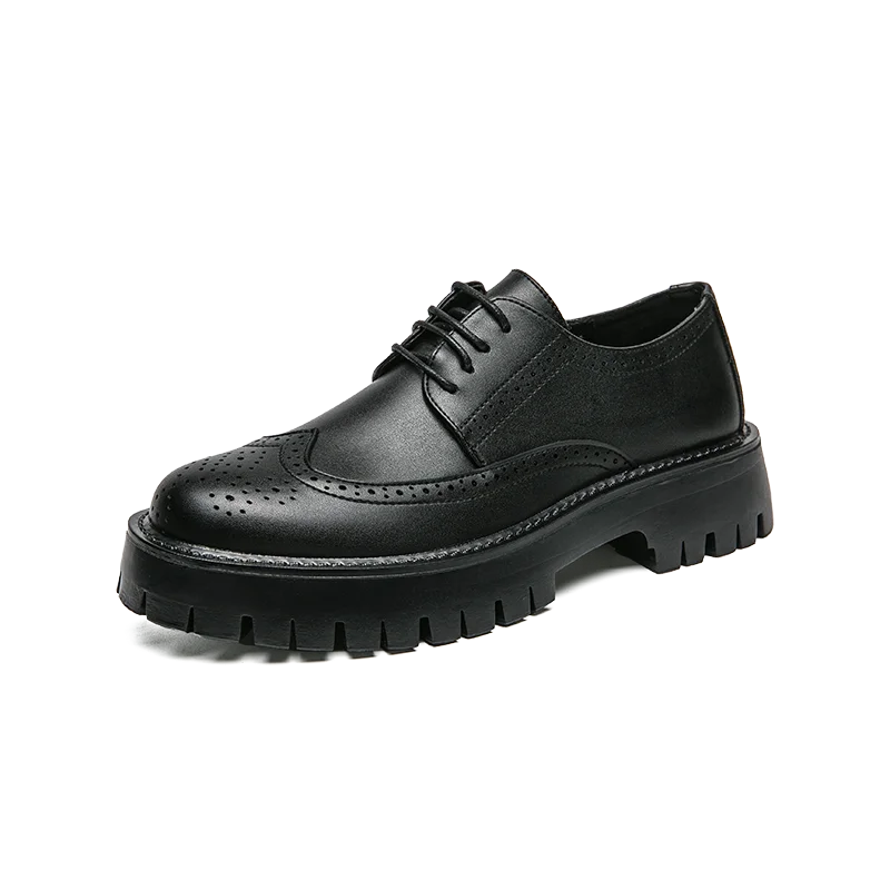 Latest Design High Quality Oxford Formal Shoes Slip-on Black Platform Men's Leather Dress Shoes Genuine Leather