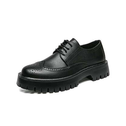 Latest Design High Quality Oxford Formal Shoes Slip-on Black Platform Men's Leather Dress Shoes Genuine Leather