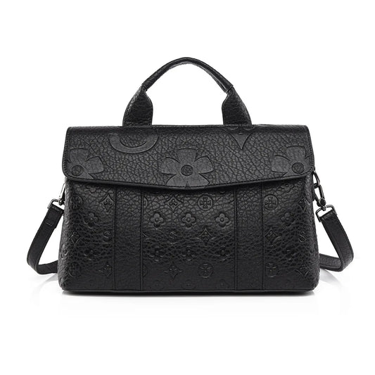 Wholesale Woven Pattern Tote Bag Large Capacity PU Leather Women Shoulder Bags for Work Commuting 2026 Hot Style