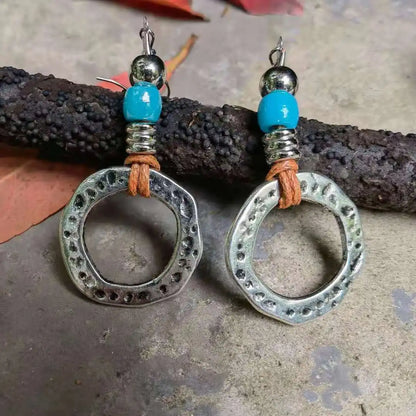 leather Earrings big leather Earrings Spiral Shell leather earrings Bohemia Earring