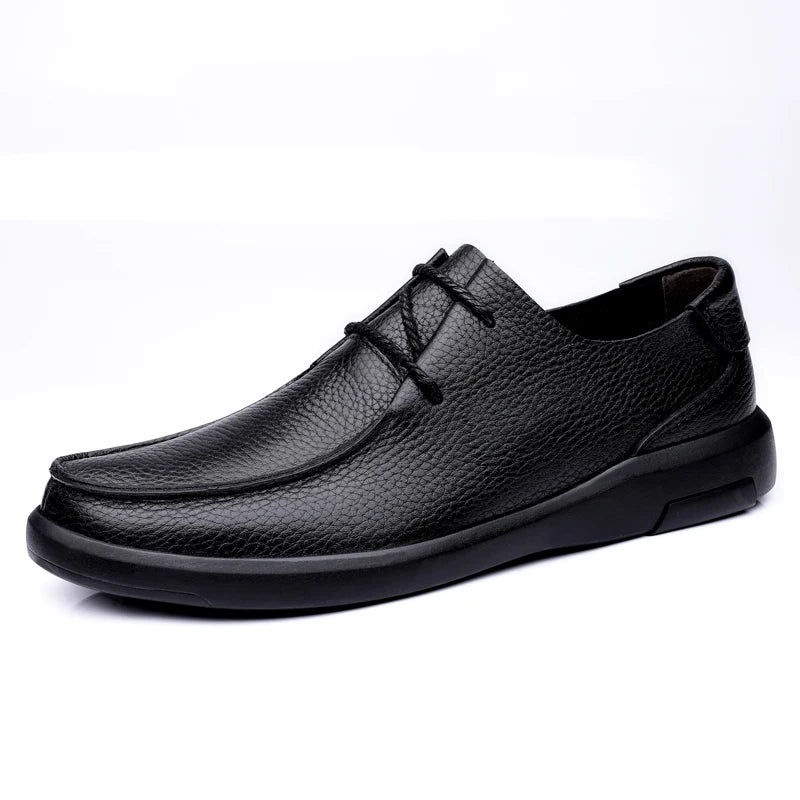 New Wholesale Oxford and Dress Shoes Flexible Business Casual Lace-up Men's Ankle Boots Top Cow Leather 37-45# High Quality