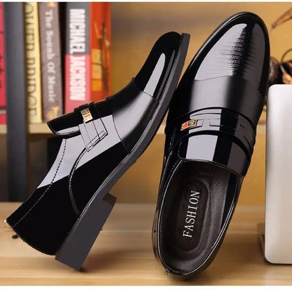 Men's Genuine Leather Lace-up Business Formal Shoes Comfort Wedding Shoes Autumn Black Casual Youth Versatile